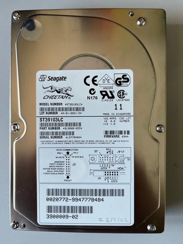 Seagate cheetah 1 gb - lp, 9,1