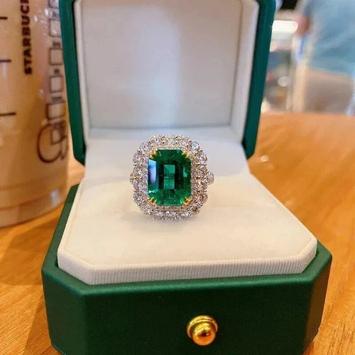 Anello taglio smeraldo - anello, ct