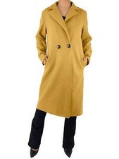 Cappotto Lungo Donna Invernale Doppiopetto con Bottoni e Tasche (cod. 6586)