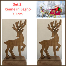 Set 2 renne in legno renne di