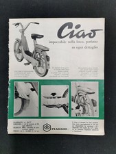 Ciao Piaggio ciclomotore 1969 pagina rivista pubblicitaria originale d'epoca italiana 