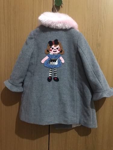 Cappotto lana ricamato bambina