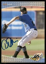2018 Akron Rubberducks DOMINIC DEMASI Signed Card autograph auto INDIANS