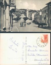 FOZA  PIAZZA ANIMATA CON AUTO D'EPOCA,CALESSE E CAVALLO -62972