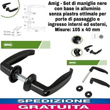 Set di maniglie nere con base