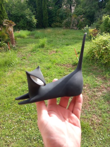 Figurine royal dux - chat, noir