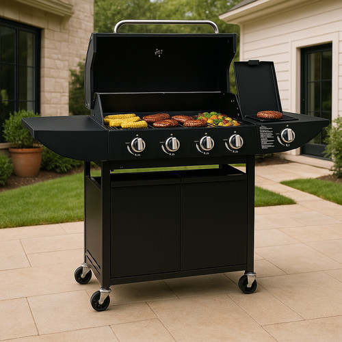 Barbecue gas grill 1 - grill, 4+1