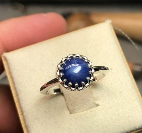 Anello zaffiro naturale blue - zaffiro,