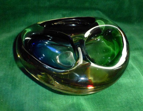 Ciotola vetro rosso verde blu