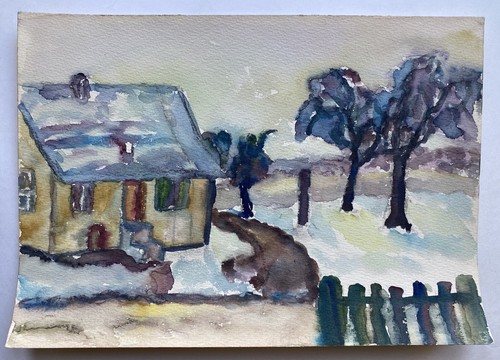 Paesaggio con casa - , e