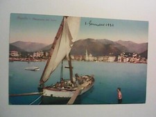 RAPALLO PANORAMA DAL MARE LEUDO BARCA PESCA TRASPORTO  GENOVA LIGURIA