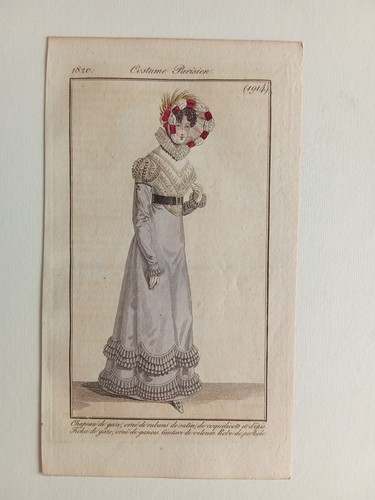 Incisione moda 1820 costumes - incisione,