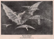 Persone volanti - Proverbio - Francisco Goya - 1921 ~18x13cm