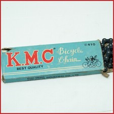 NOS KMC CATENA MIGLIORE QUALITÀ BICI D'EPOCA PISTA VECCHIA 1/2X1/8 anni 70 410 TAIWAN