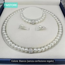 Set Parure di perle con strass