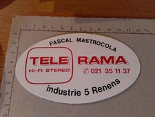 ADESIVO VINTAGE STICKER KLEBER PASCAL MASTROCOLA TELE HI FI STEREO RAMA 