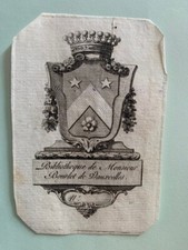 Ex-libris BOURLET de VAUXELLES