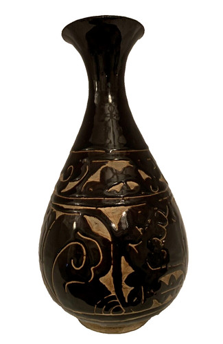 Vaso cinese intagliato cizhou - vaso,