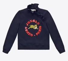 Felpa Maglione Donna Kenzo X H&M Edizione Limitata Cotone Collo Nero S