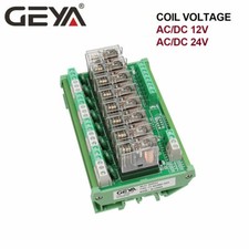 GEYA Omron Modulo Relè per PLC 8 Canali 12V 24V AC/DC 1NO1NC Relè Pluggale