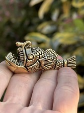 Brass Anglerfish Figurine –