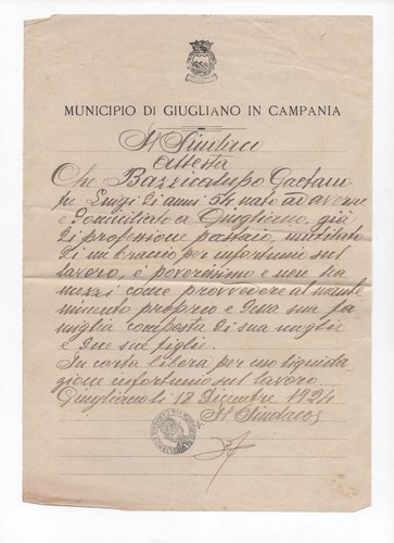 Documento storico giugliano - documento,