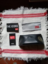 Fodero/custodia occhiali da sole Ray Ban con panno pulizia e libretti-Originale.
