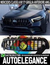 GRIGLIA ANTERIORE NERA MERCEDES CLASSE A W177 2018+ MASCHERINA AMG PANAMERICANA