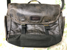 BORSA A TRACOLLA BARBOUR ESSENTIAL WAX LAPTOP MESSENGER borsa ri-cerata ottime condizioni+