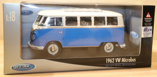 Welly 1962 microbus blu - vw, t1