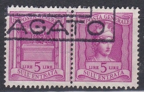 Italia 1959 marca da - marca, bollo