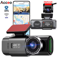 TELECAMERA PER AUTO DASHCAM 4k FULL HD CAR VIDEO CAMERA VISIONE NOTTURNA 3 CAM