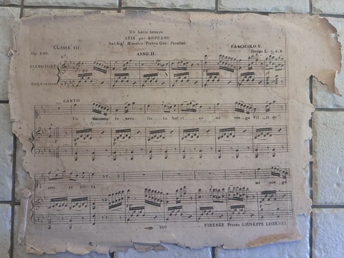 Spartito musicale antico - musicale,