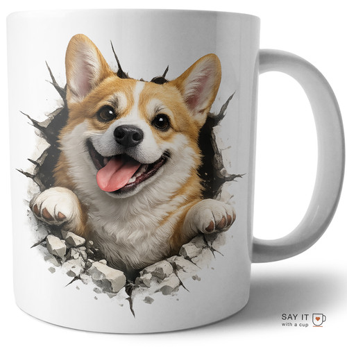 Divertente tazza corgi - divertente,