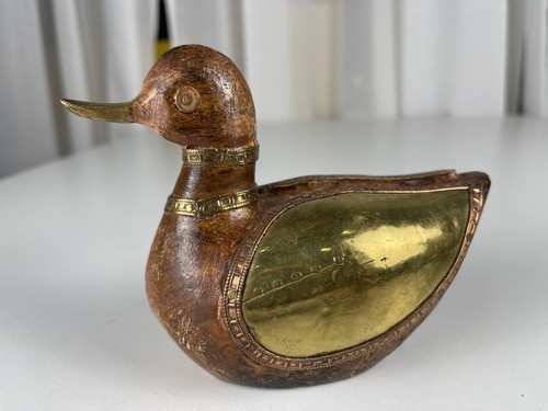 Statua legno anatra - legno, cm