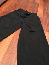 Pantaloni Zara donna con elastico in vita a gamba larga - nero