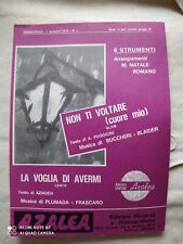 BUCCHERI - BLAIDER "NON TI VOLTARE (cuore mio)" - PLUMADA - FRASCARO "LA VOGLIA