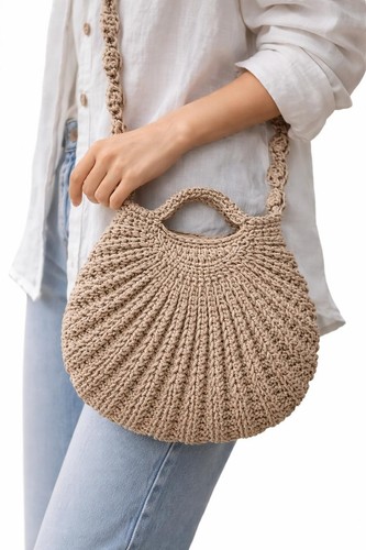 Borsa con cordino tortora