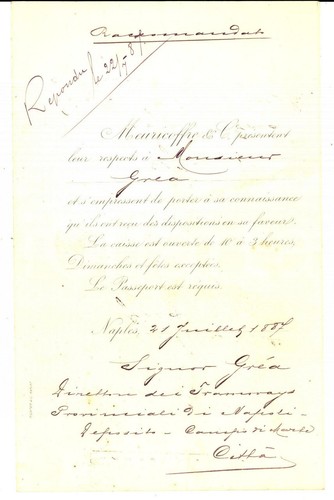 1887 napoli banca meuricoffre - napoli,