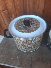 2 Pentole Vintage Piu 1 Coperchio Smaltate "Moneta"