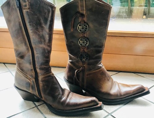 Stivale texano cuoio donna - texano,