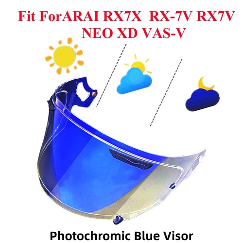 Visiera blu fotocromatica per