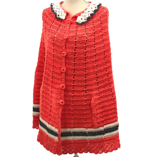Poncho vintage fatto mano - vintage,