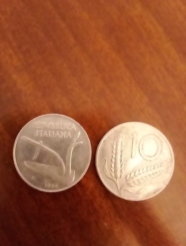 Lire spiga 1966 circolata - lire,