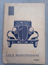 FIAT BALILLA 1935 LIBRETTO USO E MANUTENZIONE 14^ EDIZIONE 