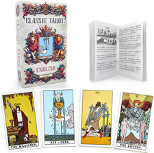 Mazzo Di Tarocchi Classico Di 78 Carte per Principianti Con Guida in Inglese. Ca