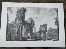 PIRANESI GIOVANNI STAMPA INCISIONE GRAFICA "ROVINE DEL SISTO,SALA DELLE TERME.AN
