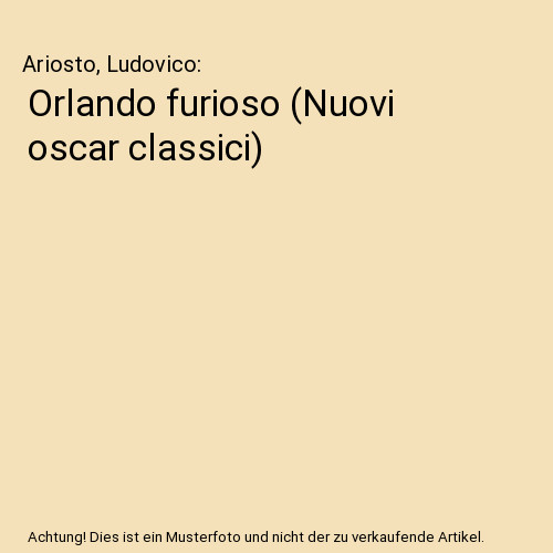 Orlando furioso nuovi oscar - orlando,