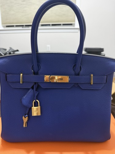 Hermès birkin blue - blue, handle