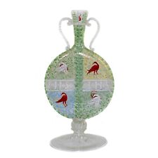 Bottiglia pellegrino con smalto policromo, Fratelli Toso 1900 circa